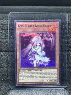 Konami Yu-Gi-Oh! Ghost Reaper & Winter Cherries LCKC-EN079 Zombie/Tuner 0/1800 - Image 3