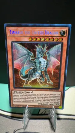 Timaeus the United Dragon MP23-EN003 Prismatic Secret Rare 1st Edition LP - Image 1