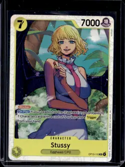 2025 One Piece Carrying On His Will Stussy Super Rare #OP13-110 - Image 1