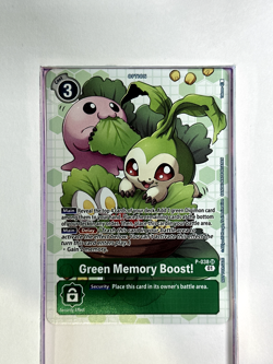 P-038 Green Memory Boost! - Digimon TCG Trading Card Game Holo Foil - Image 1
