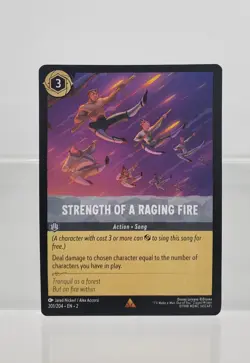 Disney Lorcana - Strength of a Raging Fire 201/204 - Rise of the Floodborn Rare - Image 1