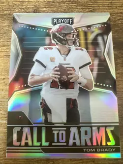 2021 Panini Playoff Prizm Tom Brady #CA-TBR Call To Arms Holo SP GOAT Bucs - Image 1