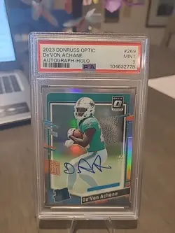 2023 Donruss Optic DEVON achane auto-Holo PSA9 /150 - Image 1