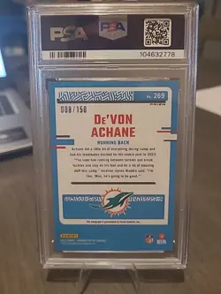 2023 Donruss Optic DEVON achane auto-Holo PSA9 /150 - Image 2