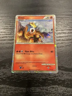 Entei HGSS20 Promo HeartGold SoulSilver Pokemon Card Holo Foil Rare Shiny LP - Image 2