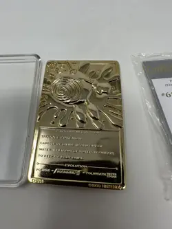 Pokemon Poliwhirl 23k Gold Plated Trading Card With COA Burger King 1999 - Image 4