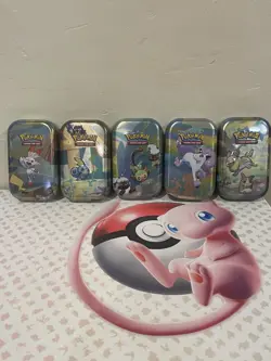 READ- Pokemon Galar Pals EMPTY Mini Tin Lot- Complete Set Of 5 Tins W/Art Cards - Image 1