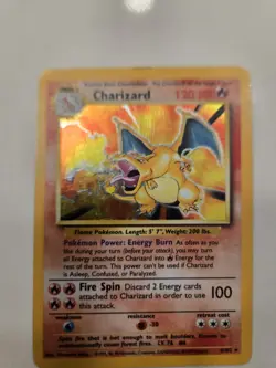 1999 Pokemon Charizard Base Set Holo Card 4/102 - Image 1