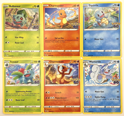 Pokemon GO 6 Card Lot Charmander Squirtle Bulbasaur + More - Image 1