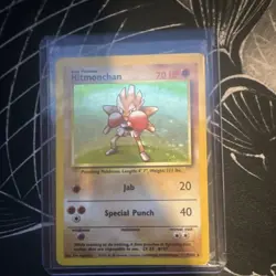Pokemon Hitmonchan Base Set 7/102 Holo Rare 70 HP English Card - Image 1