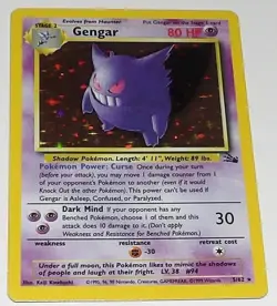 **READ** UNUSED UNPLAYED NM-GM - 1999 - POKEMON HOLO CARD GENGAR 5/62 - Image 1