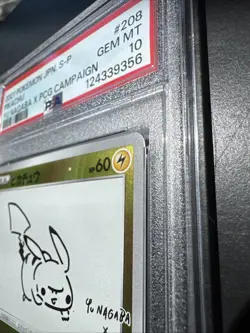 PSA 10 Pikachu Yu Nagaba x PCG Campaign 208/S-P Promo Pokemon Card 2021 GEM MINT - Image 5