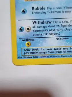 Squirtle 63/102 Base Set NM-/LP + Pokemon Card Common– Raw - Image 4