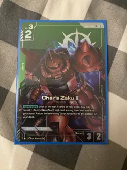 Gundam Card Game Char's Zaku II ST03-006 LR+ Alt Art English Edition - Image 1