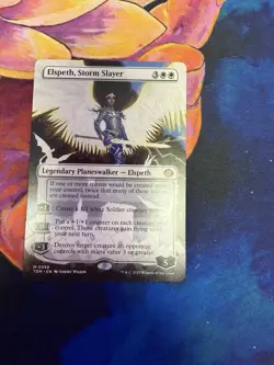 Magic the Gathering Elspeth, Storm Slayer Tarkir Dragonstorm Borderless Card NM - Image 1