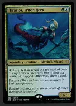 ***FOIL Thrasios, Triton Hero** MTG Commander Magic Kid Icarus - Image 1