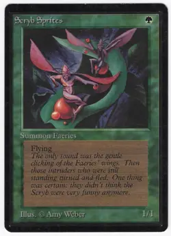 Scryb Sprites 1993 Limited Edition - Beta Green Common Creature MTG SP - NM AZA - Image 1