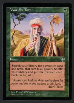 ***Worldly Tutor** MTG Mirage Magic Kid Icarus - Image 1