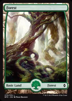 Forest (270) (Full Art) - Light Play MTG Battle for Zendikar - Image 1