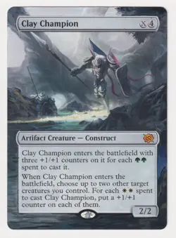 Altered Clay Champion LP 2022 WOTC MTG Magic Hand Painted Unique Custom Art Rare - Image 1