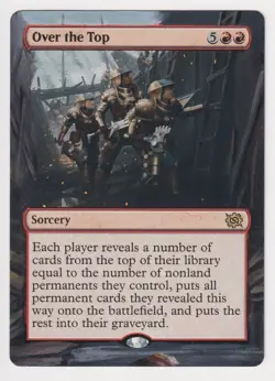 Altered Over the Top LP 2022 WOTC MTG Magic Hand Painted Unique Custom Art Rare! - Image 1