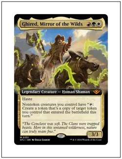 1x Ghired, Mirror of the Wilds, Extended Art, Magic MTG NM - Image 1