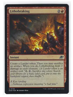 Lithobraking | FOIL | NM | MTG | Uncommon | 0142 | EOE - Edge of Eternities - Image 1