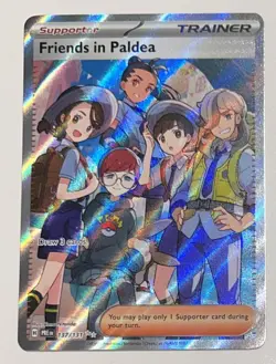 POKEMON FRIENDS IN PALDEA PRISMATIC EVOLUTIONS TRAINER HOLO 137/131 NM - Image 1