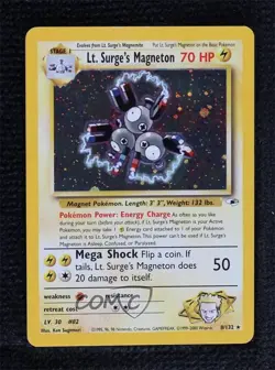 Lt Surge's Magneton Holo Pokemon Gym Heroes #8 2000 - Image 1