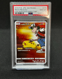 PSA 10 Pokemon Red's Pikachu 270/SM-P Center 20th Anniversary Campaign Japanese - Image 1