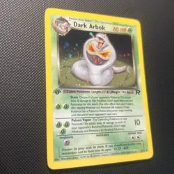 Pokemon Dark Arbok 1st Edition Holo WOTC 2000 Team Rocket 2/82 VLP/NM - Image 2