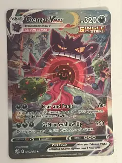 2021 POKEMON SWORD & SHIELD FUSION STRIKE SECRET #271 FULL ART/GENGAR VMAX PSA 9 - Image 1