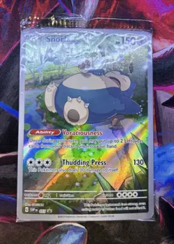 Pokemon TCG Snorlax Promo Scarlet & Violet 151 Black Star Holo Card Sealed - Image 1