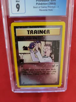 Pokemon: Professor Elm #3 Best of Game Rev Holo Promo 2003 - Vintage CGC 9 - D51 - Image 5