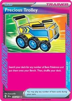 Pokemon TCG, Precious Trolley 185/191 - Surging Sparks - Ace Spec Trainer Card - Image 1