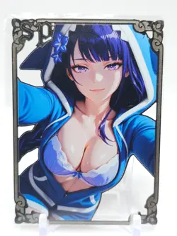 Goddess Story - Silver Metal Waifu Card - Raiden Shogun - NUMBERED 014/100 - Image 1