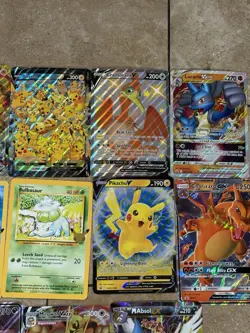 Pokemon Jumbo 14 Card Lot Pikachu Charizard & More Tag Team Full Arts - Image 4