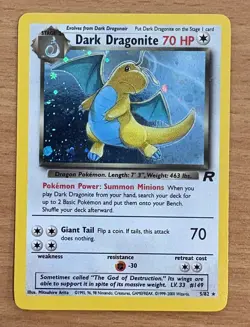 Pokemon TCG Dark Dragonite Holo Rare Card 5/82 Team Rocket Series - Image 1