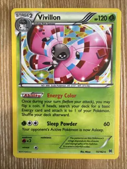 Vivillon - 15/162 - Pokemon Breakthrough XY Cosmos Holo Rare Card NM - Image 1