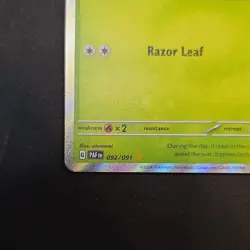 Pokemon Oddish 092/091 SV: Paldean Fates Shiny Rare Secret Holo Card 60 HP - Image 3