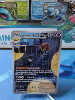 Team Rocket’s Orbeetle 198/182 Destined Rivals Illustration Rare NM Pokemon Card - Image 1