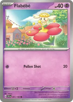 Flabebe SV01: Scarlet & Violet Base Set 091/198 NM English Pokemon Card - Image 1