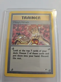 Vintage 1999 Trainer "Misty's Wrath" Gym Challenge Pokemon Card 114/132 - Image 1