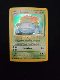 Pokemon TCG Base Set Venusaur 15/102 Vintage Holo Rare Card 1999 - Image 2