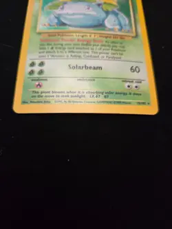 Pokemon TCG Base Set Venusaur 15/102 Vintage Holo Rare Card 1999 - Image 3