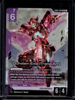 Gundam Card Game Gundam Exia (Trans-Am) Rare #GD03-049 - Image 1