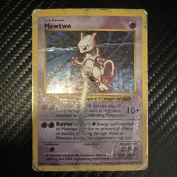Pokemon Mewtwo Base Set (Shadowless) 010/102 Holo Rare Basic 60 HP Card 1999 - Image 1