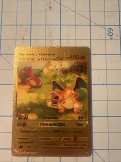 Custom Charizard Gx Gold Foil Fan Art Pokemon Card - Image 1