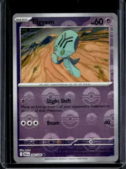 2025 Pokemon Black Bolt Elgyem Reverse Holo Poke Ball Common #040/086 - Image 1