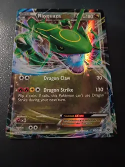Pokemon Rayquaza EX, Ultra Rare, Holo, Roaring Skies, 60/108, Dragon, 2015 - Image 1